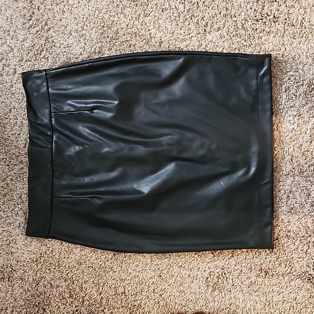 Faux Leather Skirt